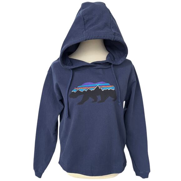 Patagonia Hoodie Regular Fit Uprisal Bear Graphic With Pockets Size Medium - Picture 1 of 8